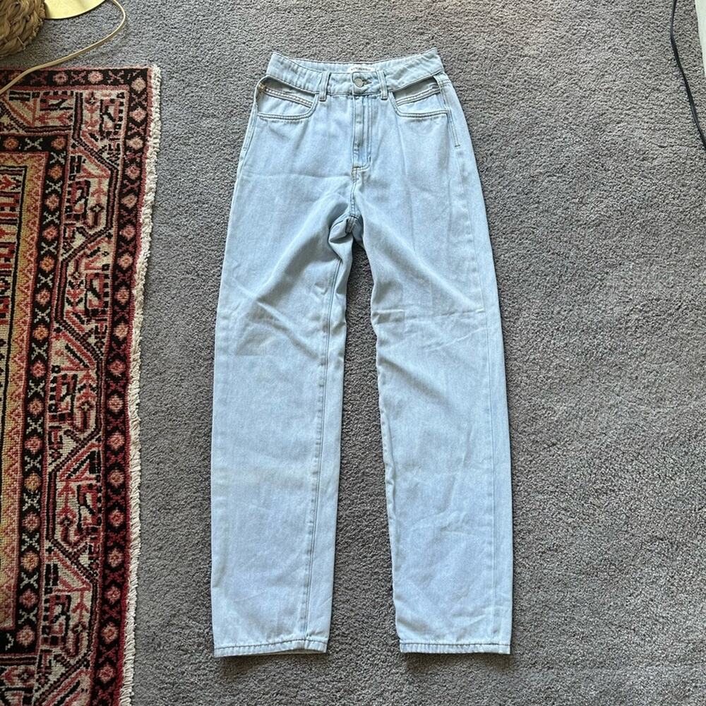 WeWoreWhat Cutout Straight Leg Jeans
